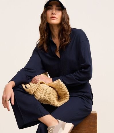 Pantalón Recto de Tiro Alto en Piquet con Cintura Elástica 5