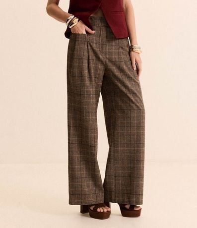 Pantalón Wide Leg en Sastrería con Cintura Alta 1