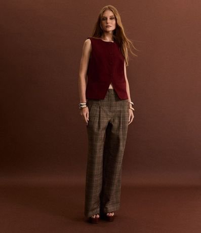 Pantalón Wide Leg en Sastrería con Cintura Alta 2