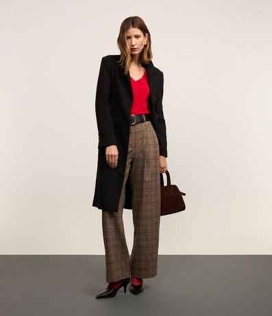 Pantalón Wide Leg en Sastrería con Cintura Alta 5