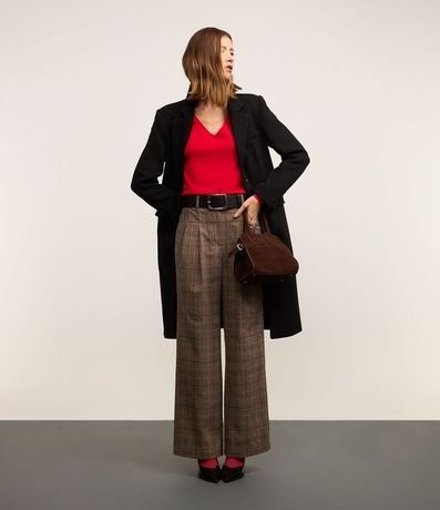 Pantalón Wide Leg en Sastrería con Cintura Alta 9