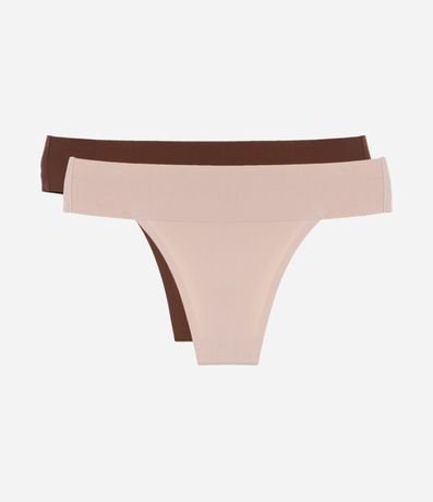 Kit 02 Bombachas Bikini en Microfibra Corte a Hilo 2