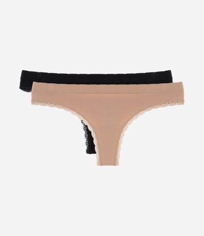 Kit 02 Bombachas Bikini en Poliamida Sin Costura