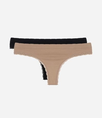 Kit 02 Bombachas Bikini en Poliamida Sin Costura 3