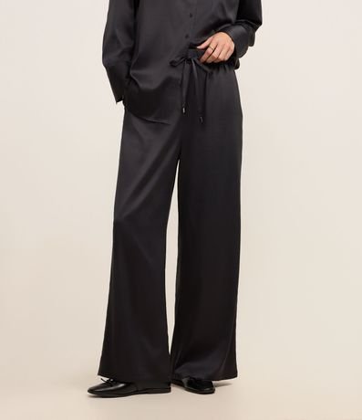 Pantalón Wide Leg Satinada con Caida Leve 4