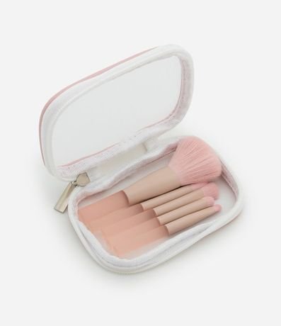 Set de 05 Mini Brochas con Estuche de Maquillaje Alchemia