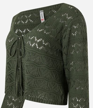 Saco Corto en Punto con Mix de Pontos y Lazo Delantero 6