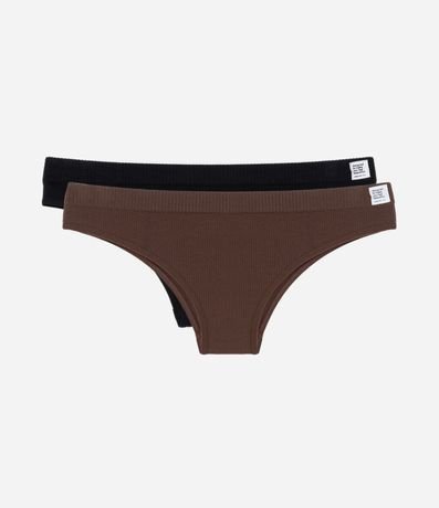 Kit 02 Bombachas Bikini Seamless Texturizadas