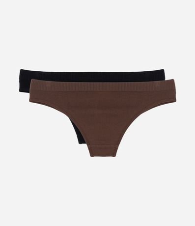 Kit 02 Bombachas Bikini Seamless Texturizadas 2