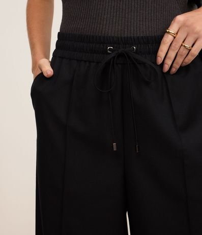 Pantalón Recto en Sastrería con Cintura Elástica y Lazo 4