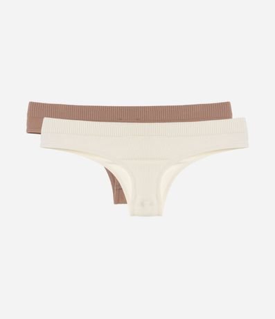 Kit 02 Bombachas Bikini Hilo Seamless 2