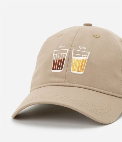Gorra en Sarga con Estampa de Vaso Americano 4