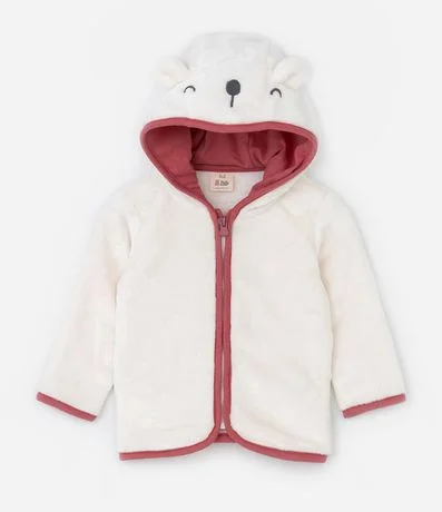 Campera Infantil en Fleece con Capucha y Orejitas – Talle 0 a 18 Meses 2
