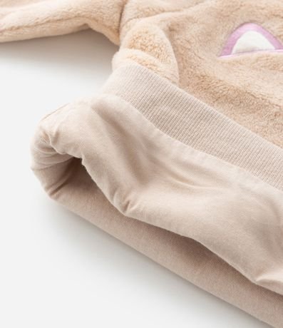 Conjunto Infantil en Fleece con Bordado Carita de Gatita - Talle 0 a 18 meses 8