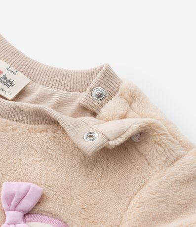 Conjunto Infantil en Fleece con Bordado Carita de Gatita - Talle 0 a 18 meses 5