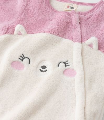 Mono Infantil en Fleece con Bordado Gatito - Talle 0 a 18 meses 7