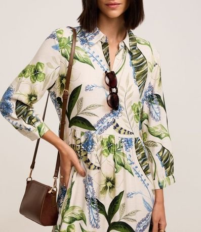 Vestido Chemise Midi con Botones y Estampa Floral 4
