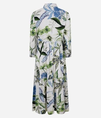 Vestido Chemise Midi con Botones y Estampa Floral 6