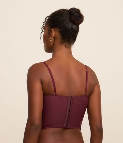 Corset Media Copa sin Relleno con Recortes en Tul y Encaje 2