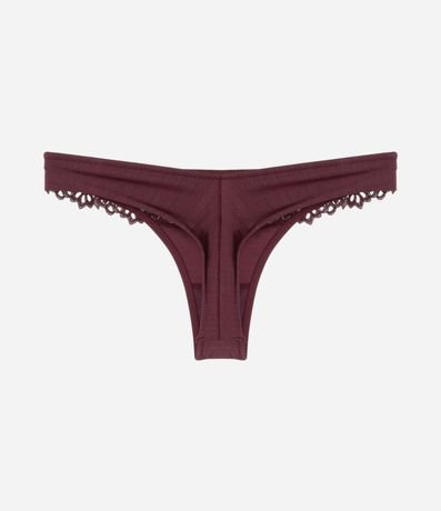 Bombacha Bikini Hilo Doble con Encaje en la Cintura 6