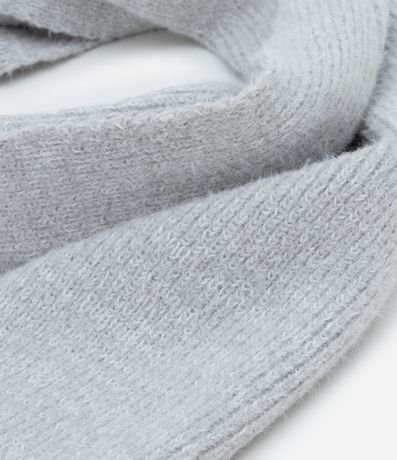 Bufanda en Punto Afelpado con Raya Contrastante 2