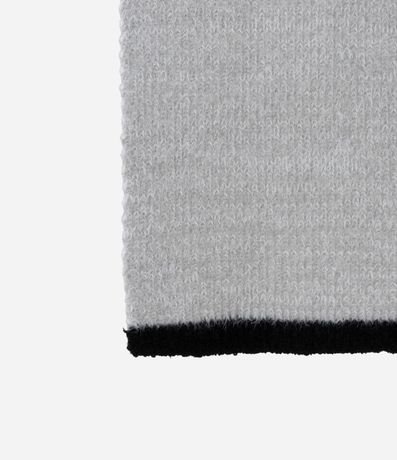 Bufanda en Punto Afelpado con Raya Contrastante 3