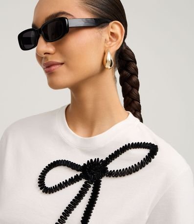 Remera en Algodón con Bordado de Lazo 2