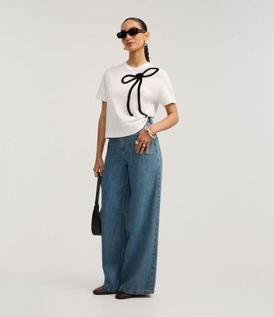 Remera en Algodón con Bordado de Lazo 3