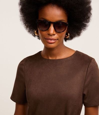 Vestido Corto en Gamuza con Cinturón 3