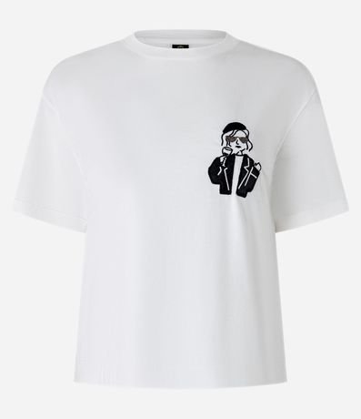 Blusa en Algodón con Muñeca de Boina Bordada 5