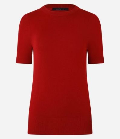 Blusa Básica de Punto con Cuello Redondo 7