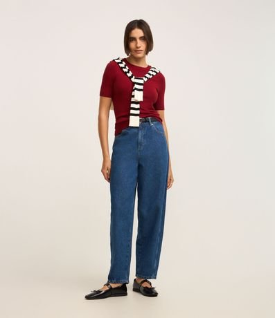 Blusa Básica de Punto con Cuello Redondo 3