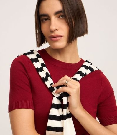 Blusa Básica de Punto con Cuello Redondo 6