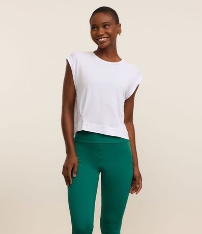 Blusa en Microfibra con Manga Dobrada