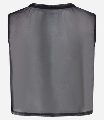 Blusa Musculosa en Microfibra con Estampa Localizada 6
