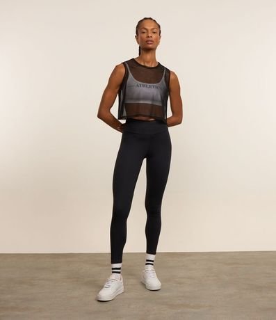 Blusa Musculosa en Microfibra con Estampa Localizada 3