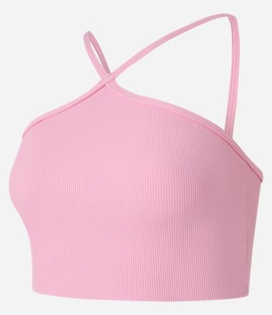 Top Deportivo con Copa de Textura Acanalada y Escote Halter 6