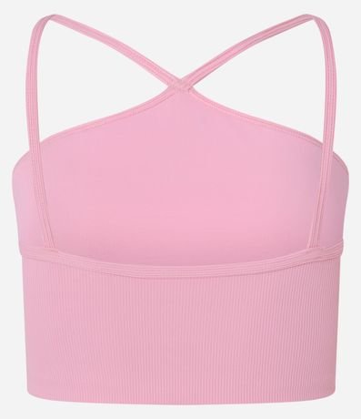 Top Deportivo con Copa de Textura Acanalada y Escote Halter 7