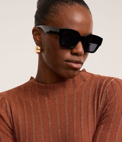 Suéter en Punto con Rayas Texturizadas y Hilo Metalizado 4