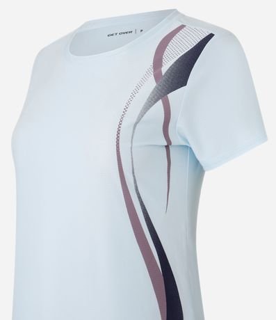 Remera Deportiva Alargada con Estampa de Ondas 6
