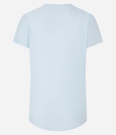 Remera Deportiva Alargada con Estampa de Ondas 7