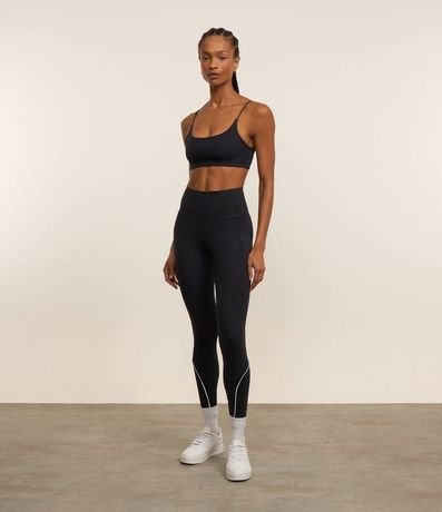 Pantalón Legging en Microfibra con Frisos
