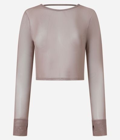 Remera Deportiva Manga Larga en Microfibra con Transparencia 5