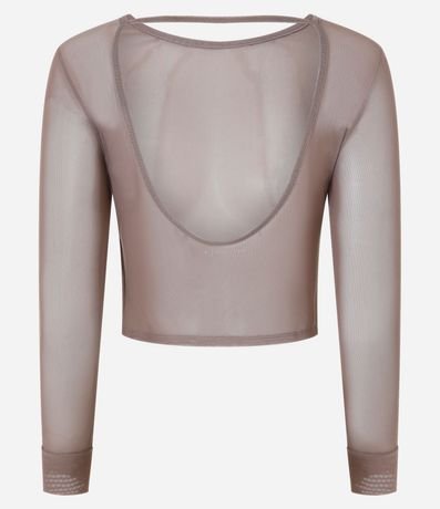 Remera Deportiva Manga Larga en Microfibra con Transparencia 6