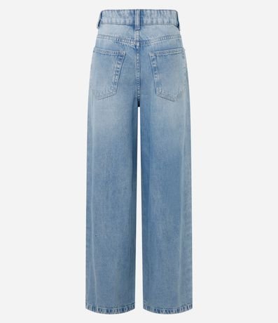 Pantalón Wide en Jeans con Espejitos Aplicados 8