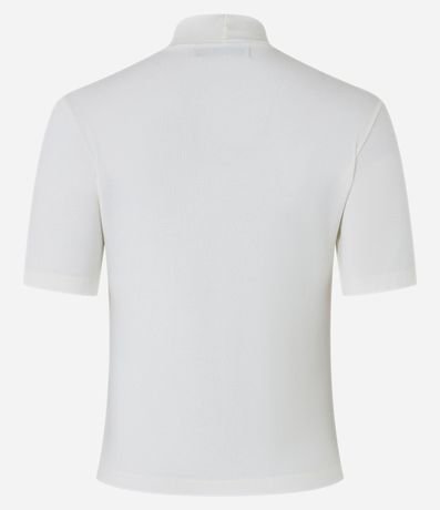 Blusa Regular en Rib con Cuello Alto 7