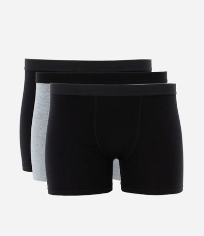 Kit 03 Calzoncillos Boxer en Algodón con Elastano