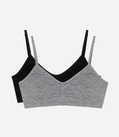 Kit 02 Soutien Seamless Sin Copa y Sin Aro