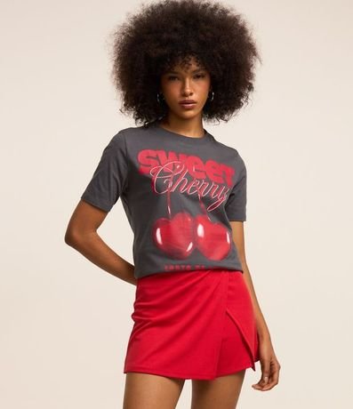 Remera T-shirt en Algodón con Estampa Sweet Cherry 1