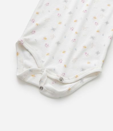 Body Infantil en Algodón con Estampa Floral - Talle RN a 18 meses 5